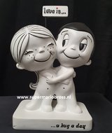 Love is a hug a day - Liefde is Cartoon Comic Decoratie Figurine - Liebe Ist Figur