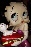 Betty Boop Holding A Heart With Dog - Used - Decoratiebeeld