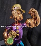 Popeye Chromed Purple color Replica Pop Art Cartoon Sculpture Big Fig 42cm Polyresin Statue