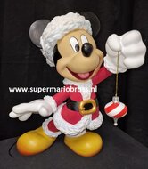 Disney Santa Mickey Mouse Christmas  with Ornament Enesco medium Figure Boxed