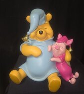 Sleeping Winnie the Pooh with Piglet Walt Disney Cartoon Comic Collectible Big Fig Boxed