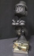 Scrooge Mc Duck on His Bullion Matte Black Gold Statue Disney Leblon Delienne Fig