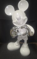 Mickey with Heart Love White 80cm Pop Art Culture Bicolor Cartoon Comic Big Fig Statue