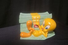 Tweety met Bankbiljetten Coin Bank Spaarpot Warner Bros Vintage 