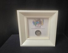 Kuifje 75 jaar Zilveren 10 euro Munt Herge verzamelmunt in White Frame