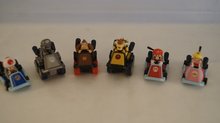 Mario Bros Kart Pull Back Kart - 6 kart figuren,