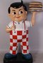 American Big Boy Hamburger Holding 6 Ft Dekoratie Beeld - Bob&#039;s Big Boy Restaurant Advertising Sixties Style - New