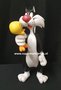 Sylvester Catching Tweety 15  high - Original Warner Bros Looney Tunes Big Polyresin Figurine 