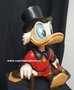 Disney Scrooge Mc Duck with walking stick 52cm Tall Statue - Dagobert Duck with Suitcase very rare Used