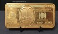 Scrooge Mc Duck 100 Dollar Gold Bar - Walt Disney Dagobert Duck 100 dollar Goud Baar New