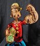 Popeye Chromed Candy color Statue - Replica Pop Art Cartoon Sculpture Big Fig 42cm Polyresin 