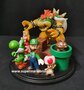 Super Mario Bros Characters on plateau very rare action figures 2010 Nintendo club 