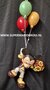 Mickey Mouse hanging on Balloons Cartoon Comic Statue Walt Disney figur