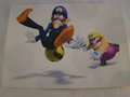 Strijkpatroon  Waluigi met Wario - iron on figure