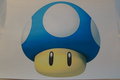 Strijkpatroon Mushroom blauw,