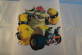 Strijkpatroon Bowser op kart - iron on figure