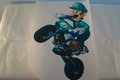 Strijkpatroon Luigi op Crossmotor,