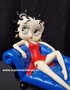 Betty Boop on Blue Sofa Kfs Cartoon Comic Collectible Sculpture Retired Used