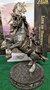 The legend of zelda link on horseback bronze statue