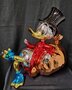 Scrooge sitting on Money Bag Chromed Replica PopArt Cartoon Comic Sculpture 40cm Statue