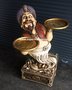 Ghost on Treasure Chest Waiter Statue - 93 cm - Aladdin&#039;s Ghost Ober Beeld - Used 