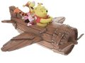 Winnie the Pooh and Friends in airplane 25cm - Walt Disney Winnie the Pooh Vliegtuig decoratie Beeldje Boxed