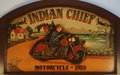 Indian Chief Motorcycle - 1953 - reclamebord