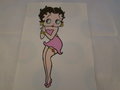 Strijk patroon Betty Boop met paarse jurk