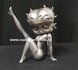 Betty Boop Leg Up Zilver kleur new in Box - betty boop one Leg Up Coloured Silver sculpture