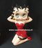 Betty Boop Kneeling Red Glitter Dress new & Boxed Collectible Figurine - betty boop knielend rode glitter jurk deco beeldje