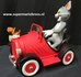 Tom & Jerry in Car - Tom And Jerry Warner Bros Looney Tunes  Cartoon Comic Collectible statue