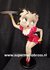 Betty Boop Red Dress Waitress 2 Ft High Betty Boop Serveerster - Polyresin Dekoratiebeeldje Used 