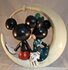 Mickey & Minnie in The Moon Walt Disney Cartoon Comic Collectible Cracked Painting 