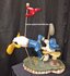 Walt Disney Donald Duck Angry Golfing Polyester Retired Statue 