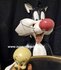 Sylvester & Tweety Statue Butler Life Size Waiter Kelner Very Rare to Find 