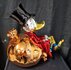 Scrooge sitting on Money Bag Chromed Replica PopArt Cartoon Comic Sculpture 40cm Figur