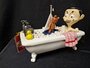 Mr Bean in Bath Tub Figurine Polyresin Statue Cartoon Comic sculpture Boxed