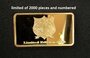 Ducktales Bar LE 2000 Worldwide Gold-Plated Walt Disney Collectible Number