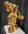 Scrooge Mc Duck with Champagne bottle Chromed Gold Replica Pop Art