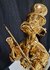 Scrooge Mc Duck with Champagne bottle Chromed Gold Replica Pop Art Big Fig