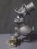 Scrooge Mc Duck on His Bullion Matte Black Gold Statue Disney Leblon fig