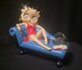 Betty Boop on Blue Sofa Kfs Cartoon Comic Collectible Sculpture Retired Used fig