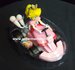 Princes Peach Pull Back Kart Figurine  -  Pvc Pull back cart 12 x 9 cm groot