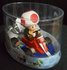 Toad Pull Back Kart Figurine  -  Pvc Pull back cart 12 x 9 cm groot