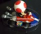 Toad Pull Back Kart Figurine  -  Pvc Pull back cart 12 x 9 cm groot