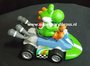 Yoshi Pull Back Kart Figurine  -  Pvc Pull back cart 12 x 9 cm groot